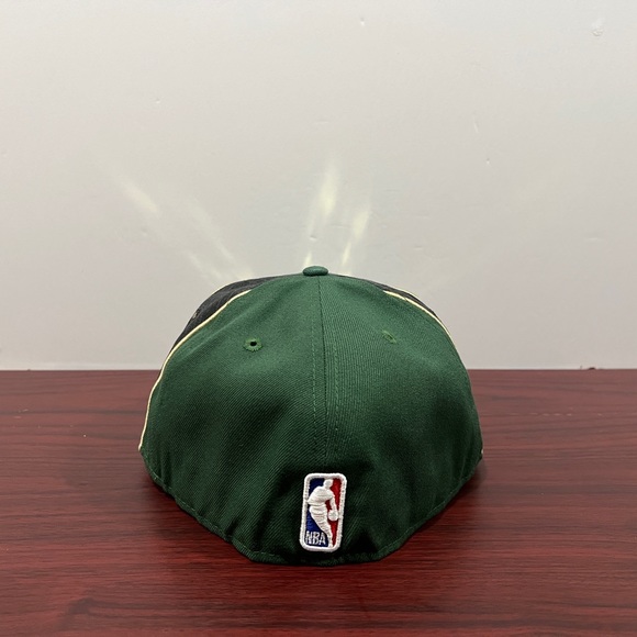 New Era, 59Fifty Fitted Hat, Boston Celtics, Green, Black & Cold - Picture 4 of 11